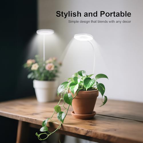 Full Spectrum Clip On LED Grow Lights for Indoor Plants, 5W, 1-Pack, White