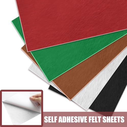Bonsicoky White Self Adhesive Felt Sheets, 10 Pack, A4 Size (8" x 12") - color: White
