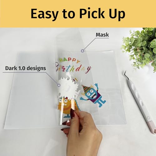 TransOurDream Heat Transfer Paper for Dark Fabric (5+5 Sheets，8.5"x11") Printable HTV Vinyl for Inkjet Printer, Iron on Transfers for Tshirts - color: Mix-d1&mask, size: 10 Sheets