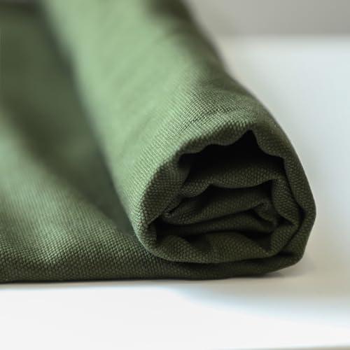 Simple&Opulence 100% Cotton Canvas Fabric 10oz. 59 Inch by the Yard, Nature Duck Fabric Textile Medium Weight for Painting, Sewing, Crafts, Embroidery, Bag, Handmade Home Decor(1 Yard, Olive Green) - color: Olive Green, size: 1 Yard