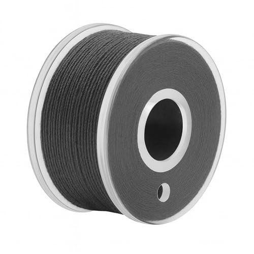 Mandala Crafts Dark Gray 15J SA156 Prefilled Bobbin Thread, 144 PCs - color: Dark Gray, size: Size A 144 X 142 Yards