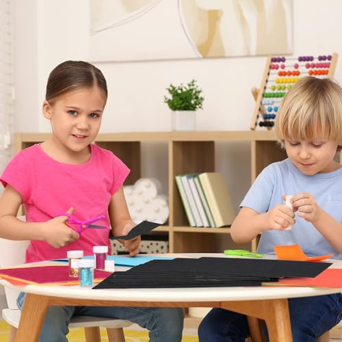 10PCS Black Self Adhesive Felt Fabric Sheets Sticky Felt Sheets for Craft Supplies Art Home Making（8.3" x 11.8"/20 x 30cm） - color: Black