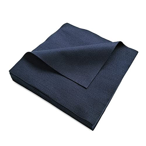 Jtnohx Soft Dark Blue Felt Sheets Flexible Felt Fabric for Crafts 12" 20Pcs - color: Dark Blue