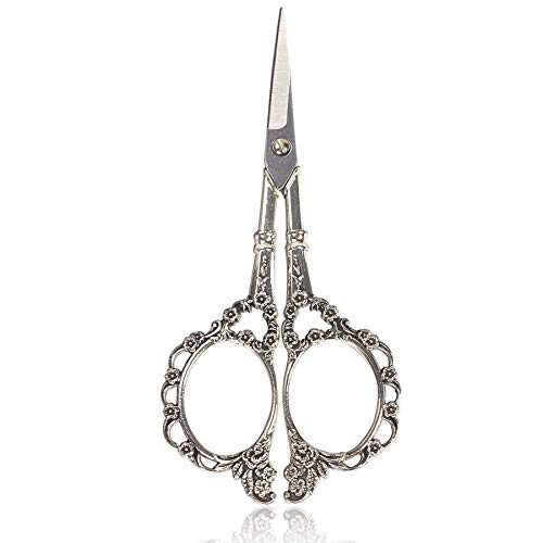 BIHRTC Vintage European Embroidery Sewing Shears for DIY Handmade Scissors