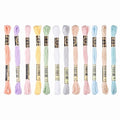 PATIKIL 12 Skeins Embroidery Floss Polyester Embroidery String Candy Colors - color: Candy Colors