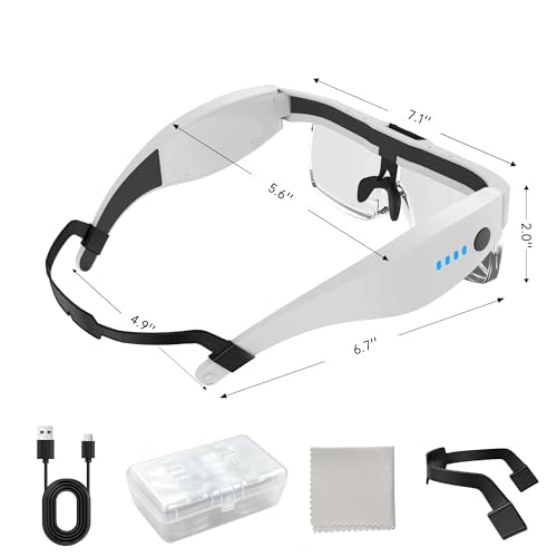 Magnifying Glass with Light, Magnifying Glasses for Close Work - color: White