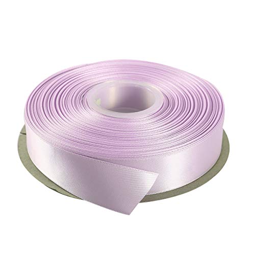 ITIsparkle 1" Inch Double Faced Satin Ribbon 50 Yards-Roll Set for Gift Wrapping Scrap Books Party Favor Hair Braids Baby Shower Decoration Floral Arrangement Craft Supplies, Lilac Mist Ribbon - color: Lilac Mist