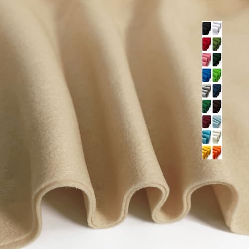 Tan Felt Fabric 36" X 18" 1.6mm Thick Soft Half Square Felt Sheet - color: Tan, size: 36'' x 18''