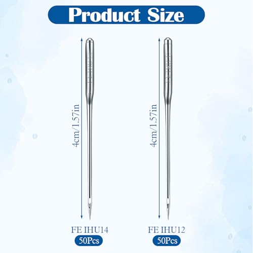 100 PCS Heavy Duty Sewing Machine Needles, Universal Size 80/12, 90/14 Quilting Denim Sewing Machine Needles for Denim Quilting Embroidery