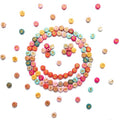 SUTOUG 1010PCS Colourful Letter Beads, 4x7mm Round Alphabet Beads (Gold) - color: Colorful