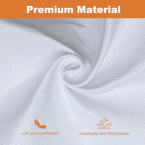 Eunice Cross Stitch Aida Fabric for Home DIY (White, 14CT 59 X 39 Inch(1 PCS))