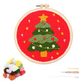 artcici Punch Needle Kit for Beginners with Christmas Tree Pattern Tool and Yarn, Easy Embroidery Rug Hooking Set - color: Christmas