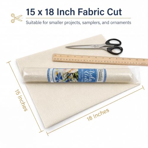 11 Count Aida Cloth Cross Stitch Fabric 15X18 Cream Embroidery Supplies