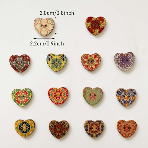 DPXWCCH 4 Pieces Heart Floral Needle Minders for Cross Stitch Wooden Magnetic Needle Keepers Embroidery Needlework Accessories