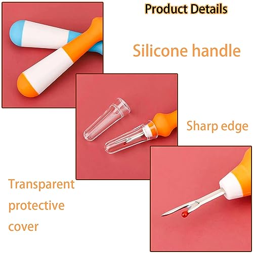 8 PCS Ergonomic Grip Seam Ripper, Colorful Seam Ripper Large Stitch Ripper Sewing Tool Thread Remover Tool with Handy Handles for Sewing Crafting Removing Embroidery Hems and Seams