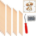 16 Pcs 4 Sets Stretcher Bars for Needlework Canvas Stretcher Bars 10 Different Size Combinations Embroidery Stretcher Bars for Cross Stitch Frame Set with Thumbtack and Remover Tool(Large Size) - size: large