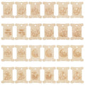 ORIGACH 24 Pcs 12 Styles Mushroom Wooden Thread Winding Boards Embroidery Floss Bobbins, Wooden Embroidery Floss Organizer Needlework Thread Holder for Embroidery, Cross Stitch, Needlepoint