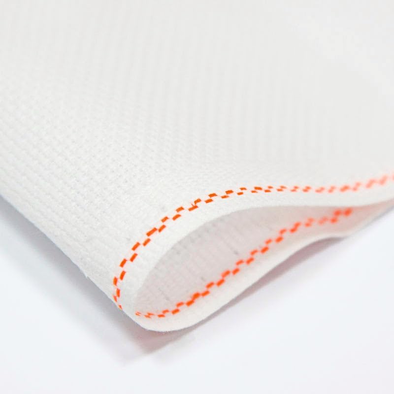 Zweigart Aida 14 Count Fabric – Snow White (100), 39.4" x 39.4", Large 100% Cotton Embroidery Cloth for Cross Stitch & DIY Crafts - color: Snow White (100), size: 39.4" x 39.4"