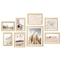 ArtbyHannah Gallery Wall Frame Set, 8 Pack Beige Picture Frames, Small - color: Beige, size: Small
