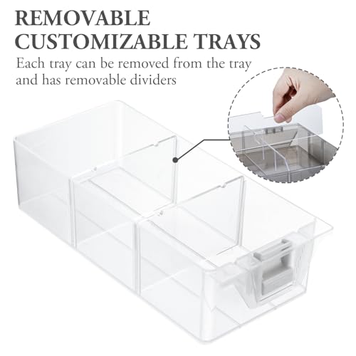 MyGift Smoke Gray Craft Storage Organizer Case, 24 Compartments & 6 Drawers - color: Grey