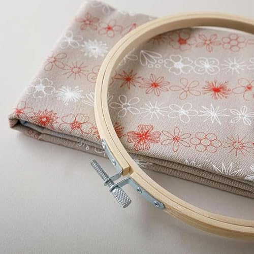 Red White & Bloom Embroidery Kit, US 250th Anniversary 365-Day Floral American Flag Cross Stitch Set for Beginners Adults, Veterans, Patriotic Craft Gift