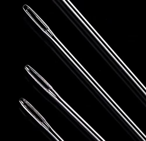 MJMP 12" Professional Upholstery Large Eye Long Needle Easy to Thread,Used for Furniture Weaving Leather Hand Sewing. (12") - style: 12"