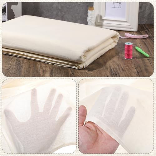 63 inch x 10 Yards 100% Cotton Muslin Fabric Lightweight Natural Unbleached Muslin Fabric Textile Cloth Apparel Boho Wide Roll Backing Material for Sewing Material Apparel Cloth Quilting Draping - size: 63" x 10 Yards