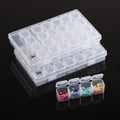 Mr. Pen- Bead Storage Containers, 28 Grids, 2 Pack, Clear White - color: Clear White, size: 2 Pack-56 Pcs(6.8"x4.4"x1")