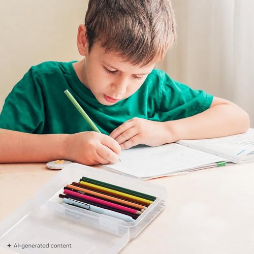 Mr. Pen- Plastic Pencil Case Box, 12 Pack - color: Clear, size: 12 Pack