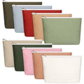 Reginary 10 Pcs Canvas Makeup Bags Bulk Blank Cosmetic Bags,Macaron Color - color: Macaron
