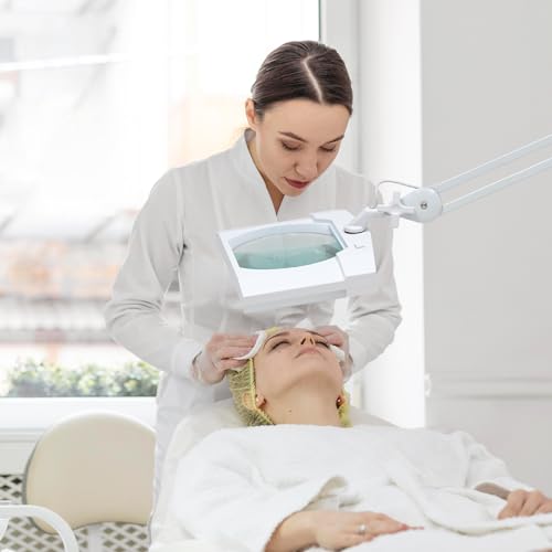 LED Magnifying Lamp with Clamp, 14W 1200LM, 2.25X, White - color: White