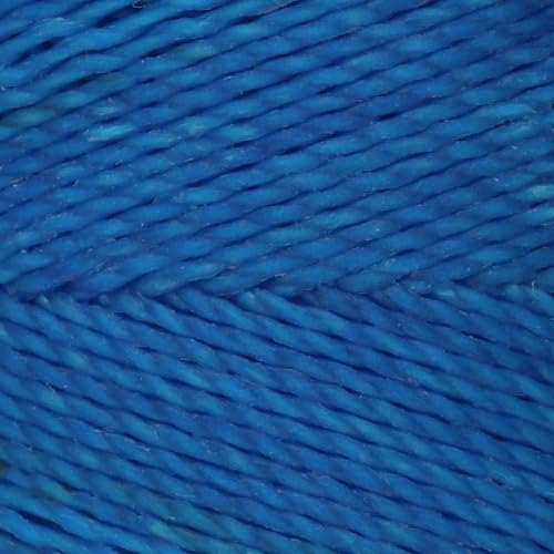 The Beadsmith Knot It Waxed Polyester Cord – Azure Blue Color – 0.7mm Diameter – Light Wax, 144 Meters (472 Feet) Per Spool – Make Jewelry, Macrame, Friendship Bracelets and DIY Crafts - color: Azure Blue