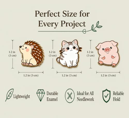 HENYANMHXH Needle Minder Magnet, Cute Magnetic Needle Holder - color: Critter Pals