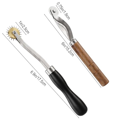 2 Pcs Pounce Wheel, Stainless Steel Perforator Wheel, Tracing Wheel