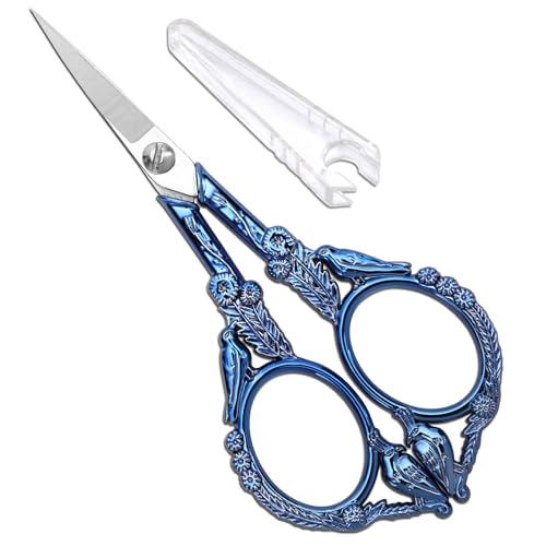 YOUGUOM Embroidery Scissors, Small Sharp Pointed Detail Shears - color: Blue