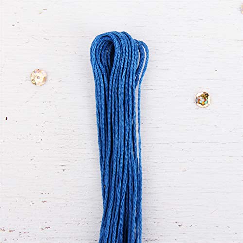 12 Skeins ThreadArt Cotton Embroidery Floss, Blue - color: Blue