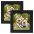 TOFOREVO 4x4 Picture Frames Set of 2, Black - color: Black Wood Grain, size: 4x4