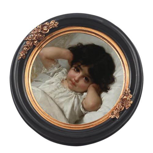 Vintage Small Picture Frame 4x4, Antique Ornate Photo Frame With Gold Floral Relief, Wall and Tabletop Display,High Definition Glass Front,Retro Home Decor Art Gallery Gothic Look(Black 4*4) - color: Black and Gold