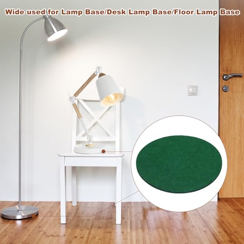 PATIKIL 5.5 Inch Diameter Lamp Base Felt, 6Pack 3mm Thickness Round Soft Adhesive Non-Slip Anti-Scratch Backed Felt for Lamp Furniture DIY Craft, Dark Green - color: Dark Green, size: 5.5 Inch