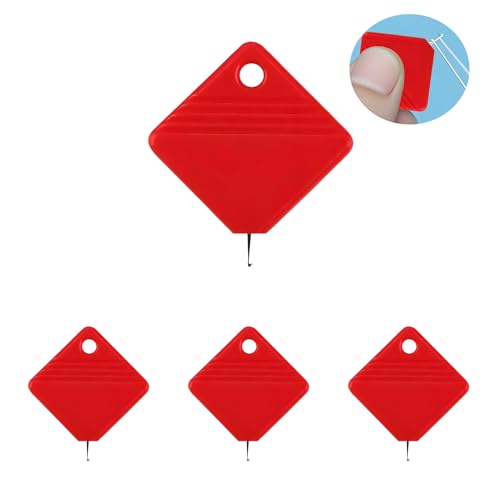 Kesttenn Needle Threaders & Seam Rippers Set,2 Size Stitch Remover Tools for Embroidery, Sewing Lovers & Crafters (Red) - color: Red