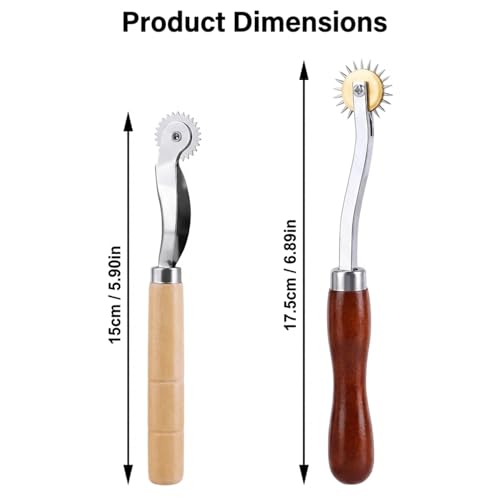 Twisepicks Tracing Wheel Set, Dual Pounce Wheels with Wooden Handles