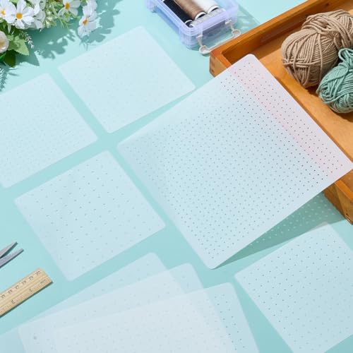 FREEBLOSS 8Pcs Sashiko Stencils Sashiko PET Template Dot Sewing Template for Hand Quilting Sashiko Patterns Templates Embroidery Stencils 2 Sizes 8.7’‘/5.5’‘ - style: Dot