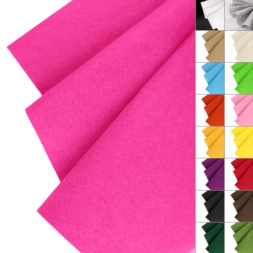 IONTACH 36" X 36" Stiff Felt Fabric 1.2mm Thick (Hot Pink) - color: Hot Pink, size: Stiff - 36" X 36"