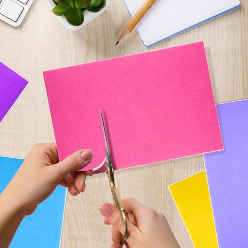 10PCS Multicoloured Self Adhesive Felt Fabric Sheets Sticky Felt Sheets for Craft Supplies Art Home Making（8.3" x 11.8"/20 x 30cm） - color: Multicolor