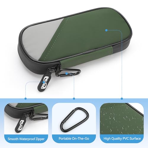 Gelozid Insulin Cooler Travel Case with 2 Reusable Ice Packs, Green & Gray - color: Dark green with Gray, size: Cooler Case
