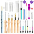 AUGSUN 39Pcs Punch Needle Kit for Craft Beginner Punch Embroidery Kit