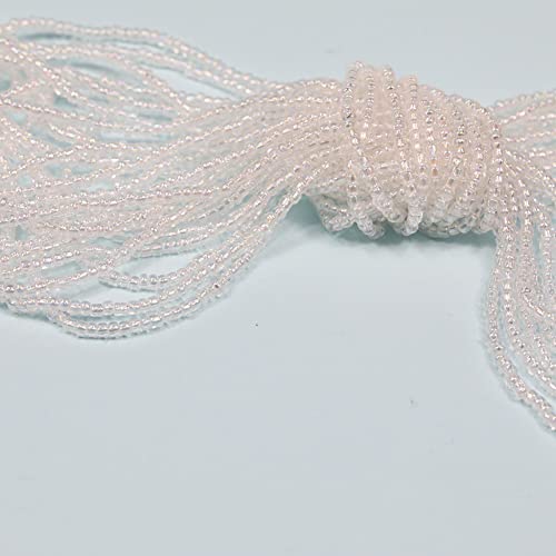 11/0 Glass Clear Rainbow Color Seed Beads Hanks (3 Meters) Total 6000pcs, 9 Meters String Clear AB Seed Beads Strand - color: Clear AB