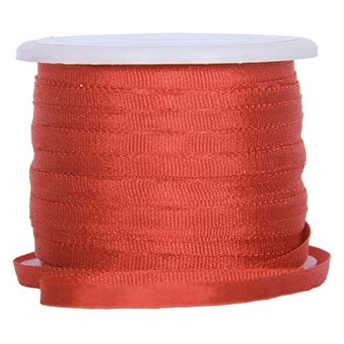 Threadart Auburn 2mm 100% Pure Silk Ribbon - Single Spool - color: AUBURN, size: 2MM