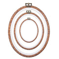 Embroidery&Cross Stitch Frames for Display,6PC Oval Embroidery Hoops,Three Sizes of Oval Framess for Embroidery Perfect for Sewing, Home Decor and Embroidery