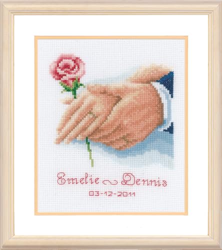 Vervaco Counted Cross Stitch Kit Wedding Ring 5.6" x 6.4"
